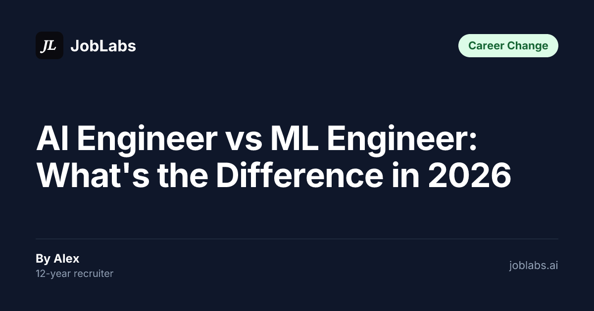 AI Engineer vs ML Engineer: What's the Difference in 2026