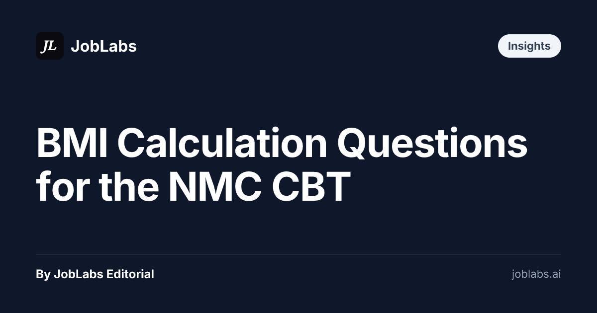 BMI Calculation Questions for the NMC CBT