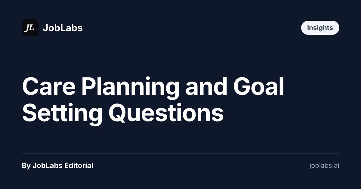 Care Planning and Goal Setting Questions