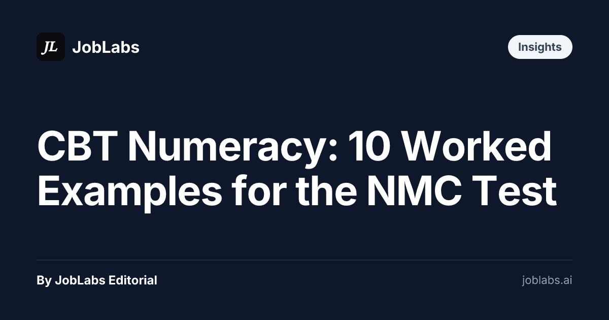 CBT Numeracy: 10 Worked Examples for the NMC Test