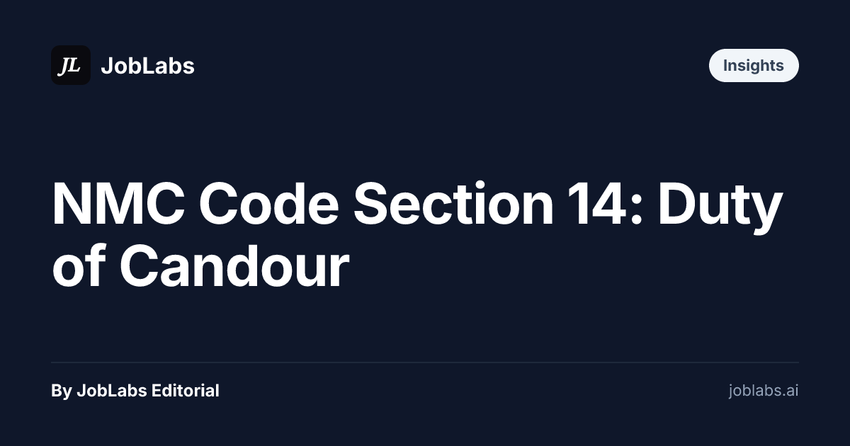 NMC Code Section 14: Duty of Candour
