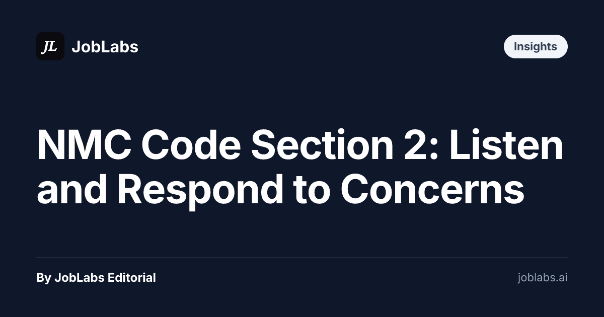 NMC Code Section 2: Listen and Respond to Concerns