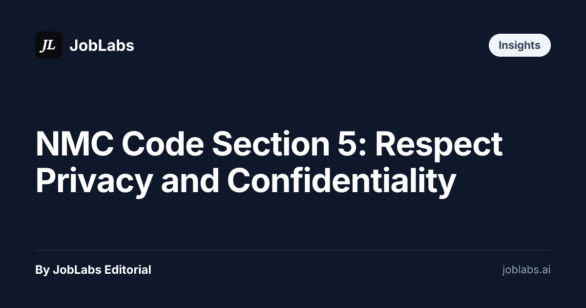 NMC Code Section 5: Respect Privacy and Confidentiality