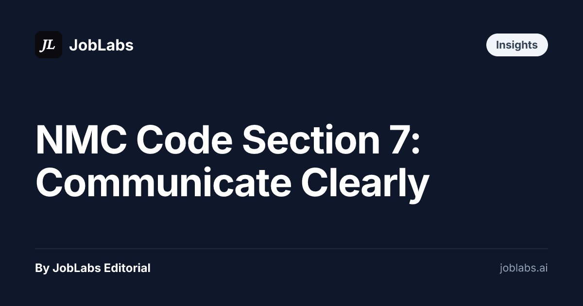 NMC Code Section 7: Communicate Clearly