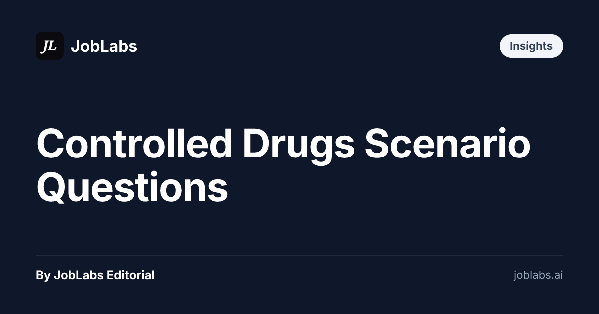Controlled Drugs Scenario Questions