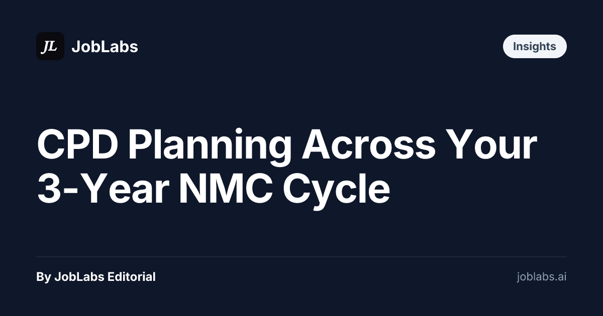 CPD Planning Across Your 3-Year NMC Cycle