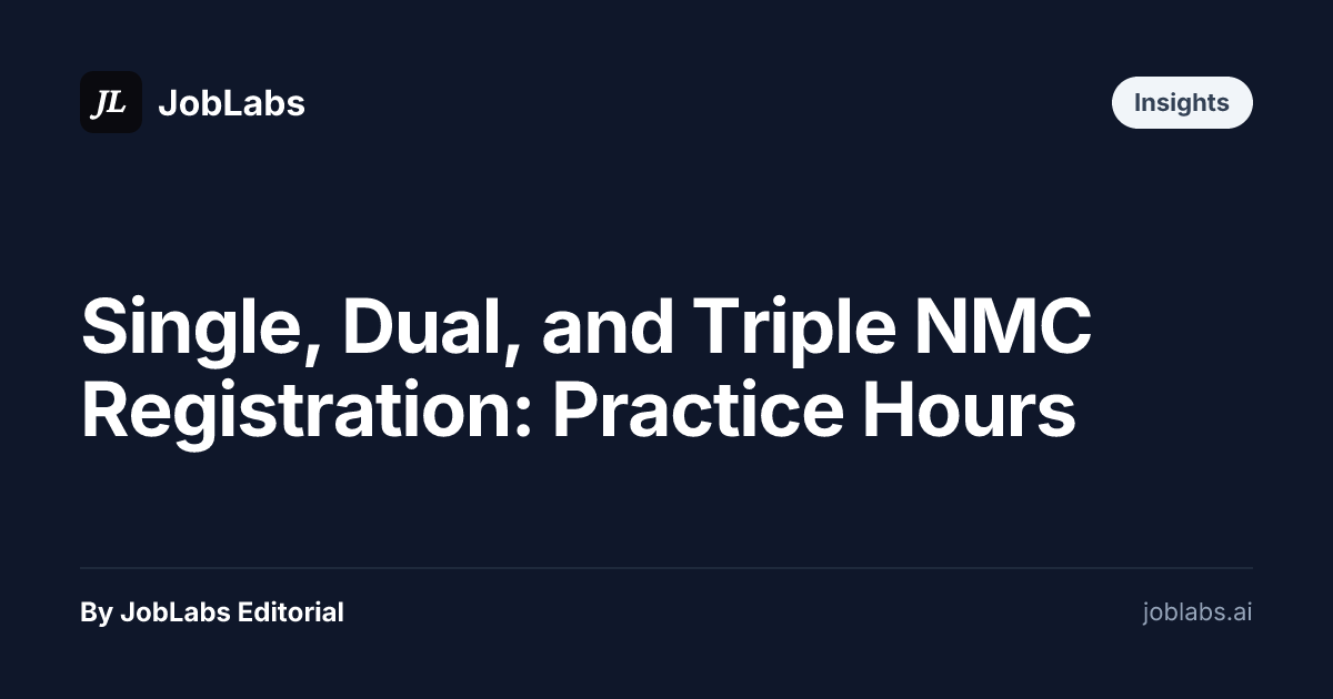 Single, Dual, and Triple NMC Registration: Practice Hours