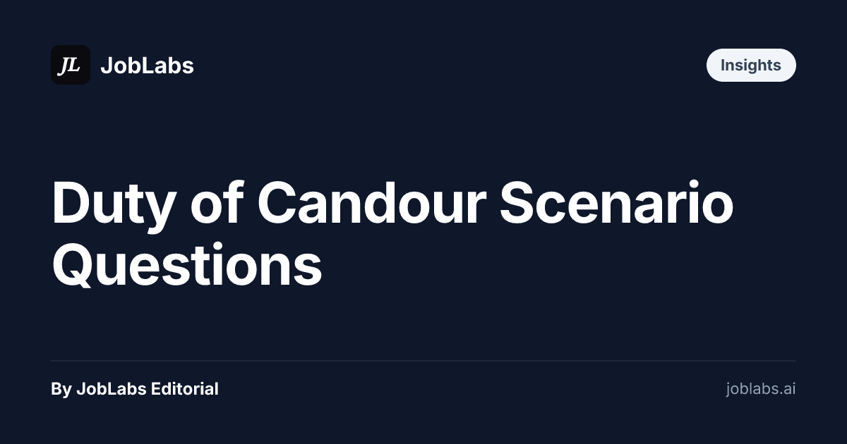Duty of Candour Scenario Questions