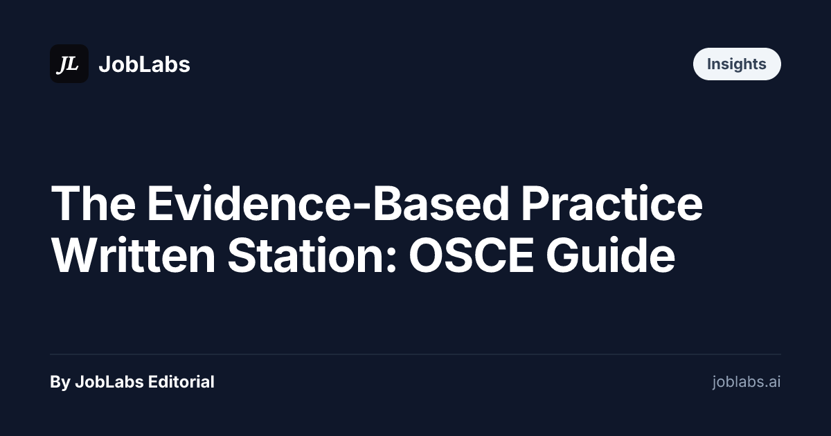 The Evidence-Based Practice Written Station: OSCE Guide