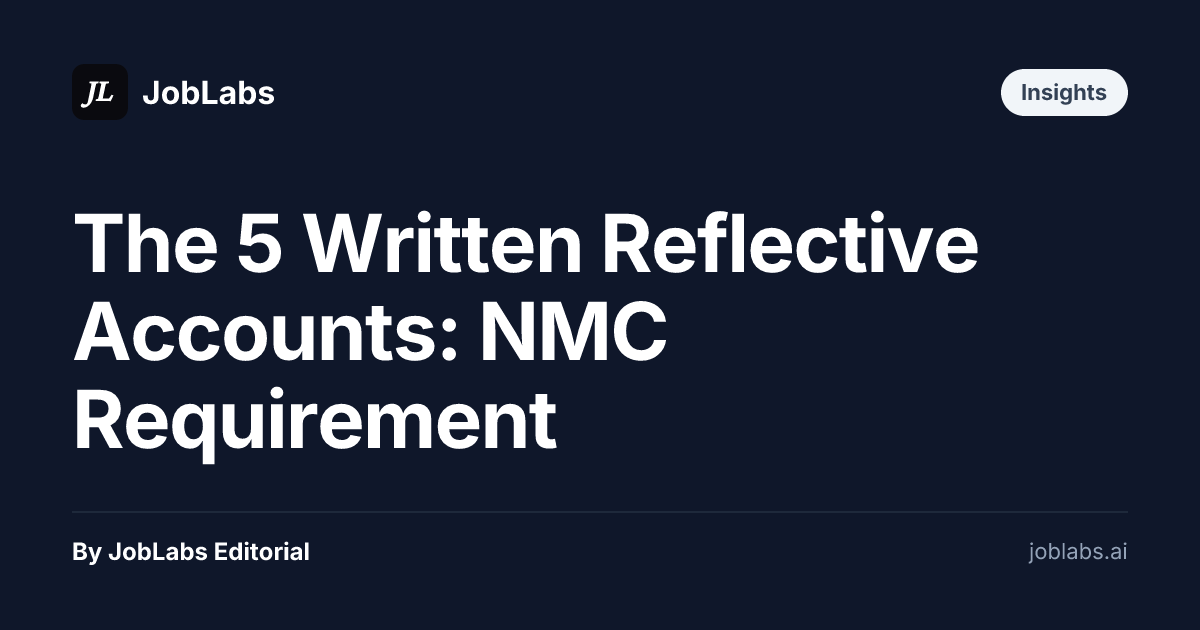 The 5 Written Reflective Accounts: NMC Requirement