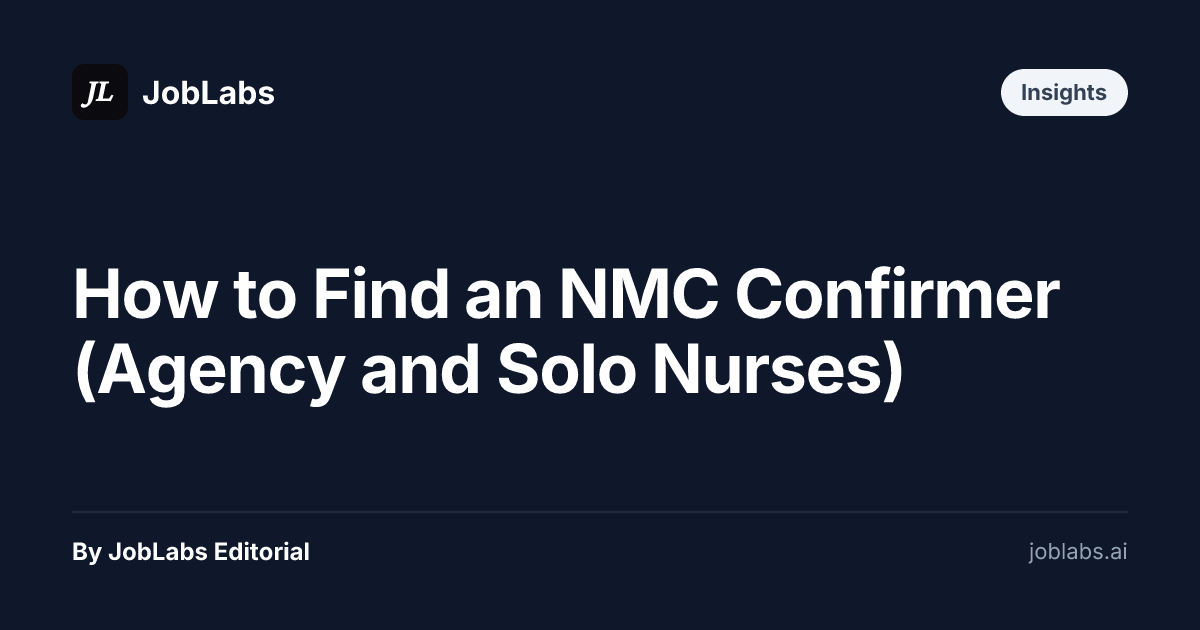 How to Find an NMC Confirmer (Agency and Solo Nurses)