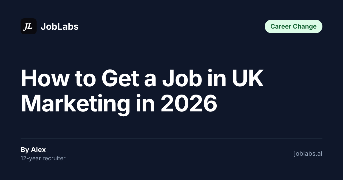How to Get a Job in UK Marketing in 2026
