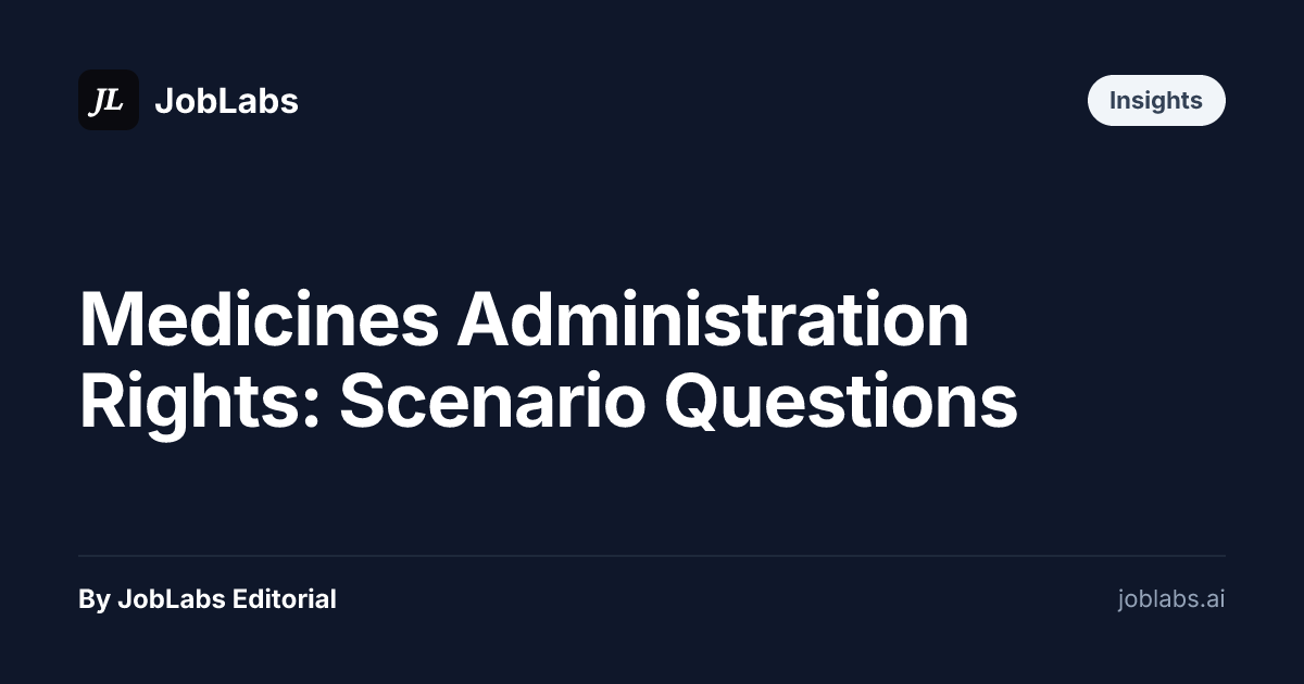 Medicines Administration Rights: Scenario Questions