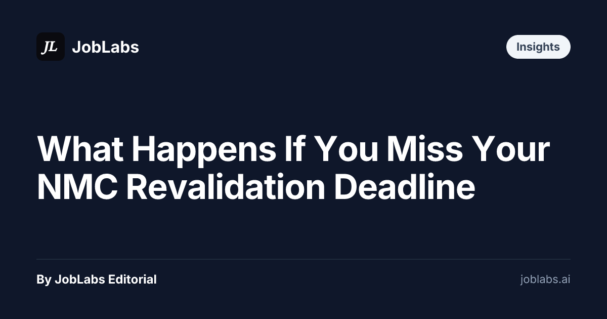 What Happens If You Miss Your NMC Revalidation Deadline