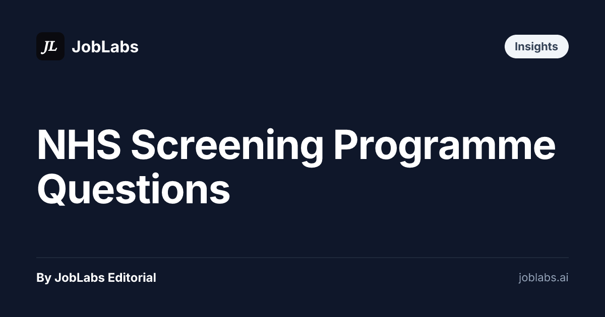 NHS Screening Programme Questions