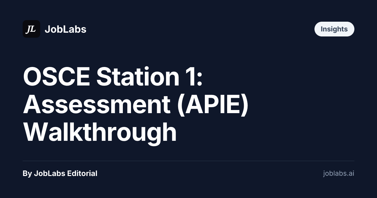 OSCE Station 1: Assessment (APIE) Walkthrough
