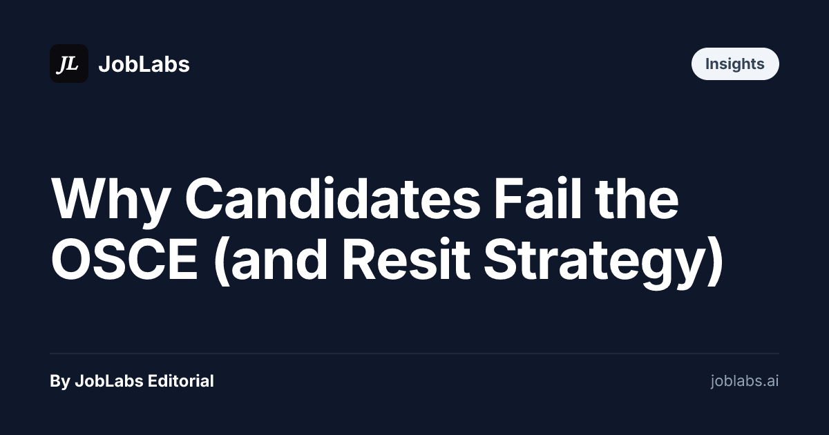 Why Candidates Fail the OSCE (and Resit Strategy)