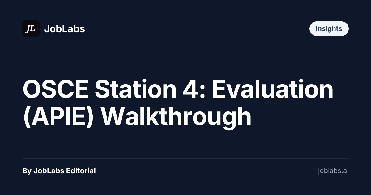 OSCE Station 4: Evaluation (APIE) Walkthrough