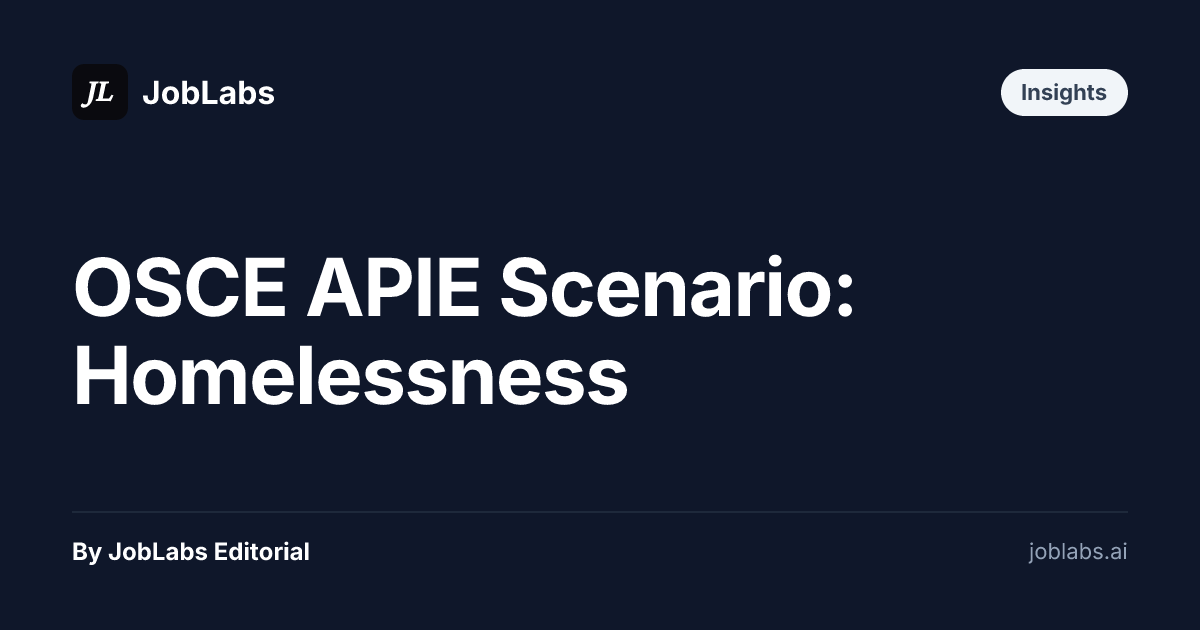 OSCE APIE Scenario: Homelessness