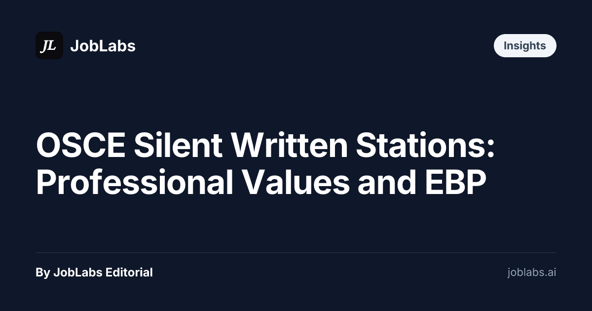 OSCE Silent Written Stations: Professional Values and EBP