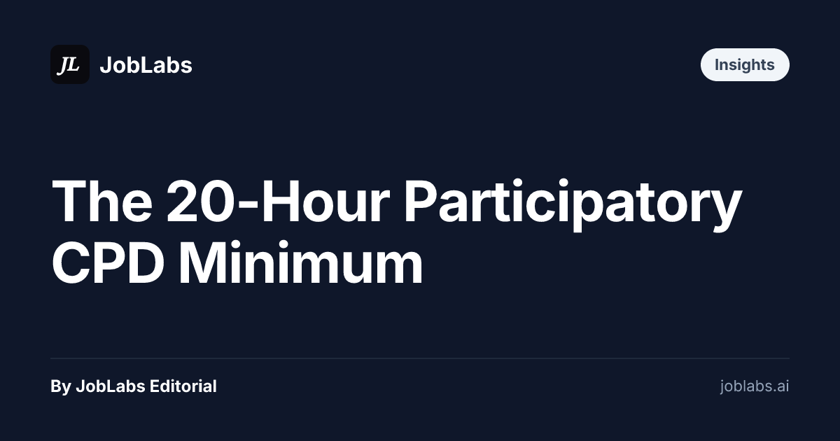 The 20-Hour Participatory CPD Minimum