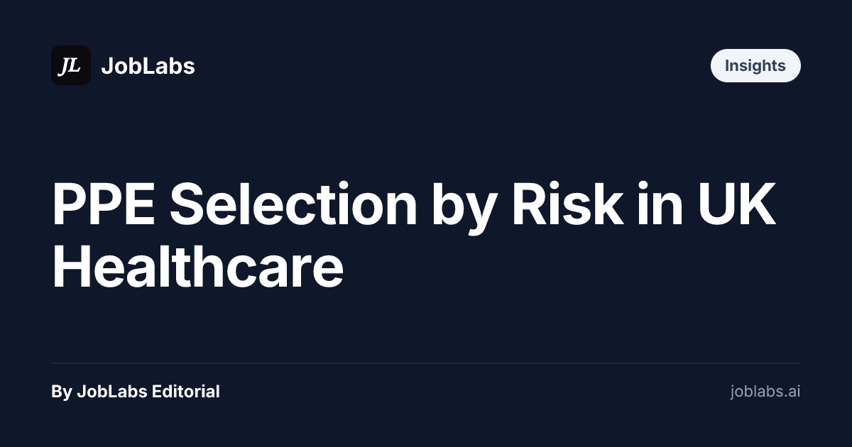 PPE Selection by Risk in UK Healthcare