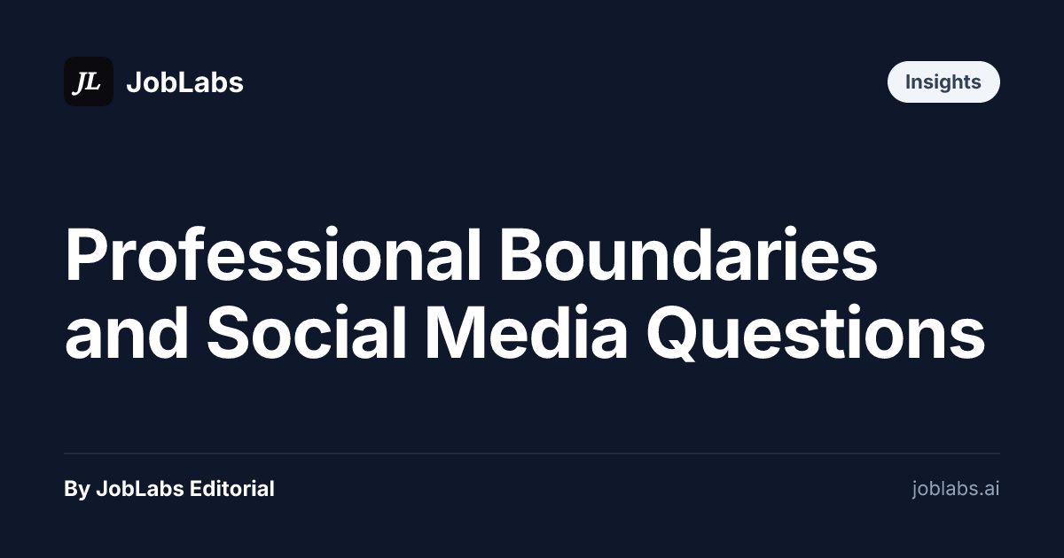 Professional Boundaries and Social Media Questions