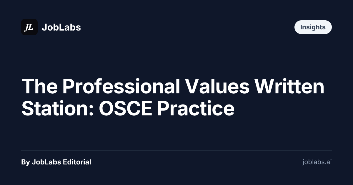 The Professional Values Written Station: OSCE Practice