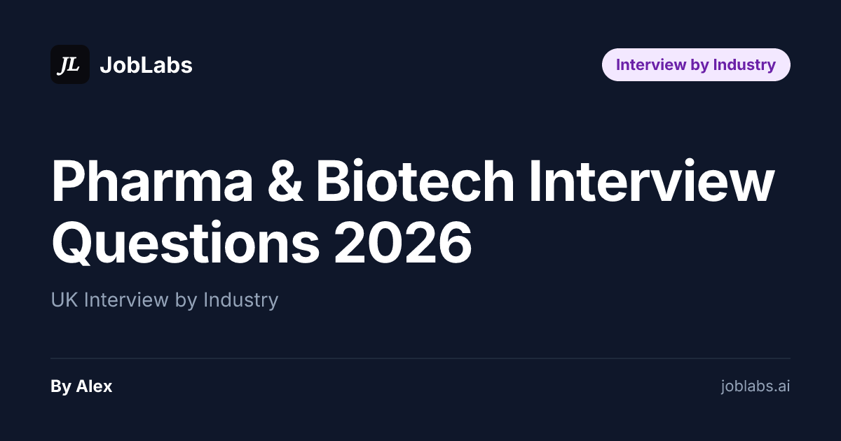 Biotech Interview Questions UK Pharma & Biotech Interview Questions 2026 | JobLabs