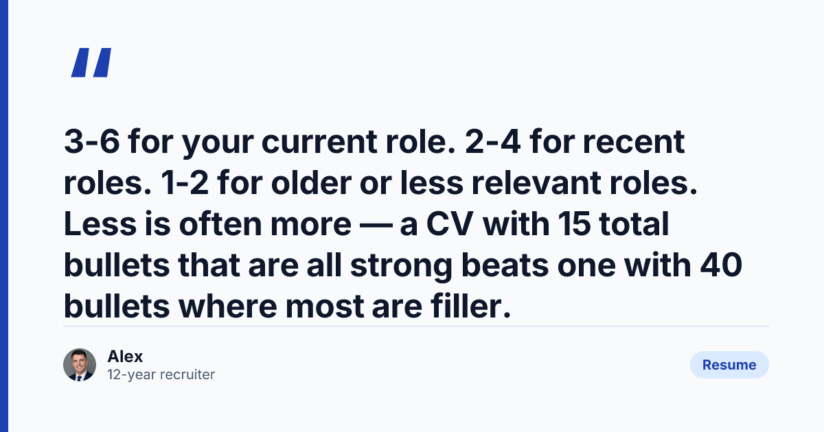 Key takeaway from 50 AI Resume Bullet Point Examples (By Role + Prompt)