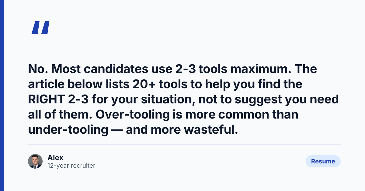 Key takeaway from AI Tools for Every Phase of Job Search (Complete 2026 Stack)