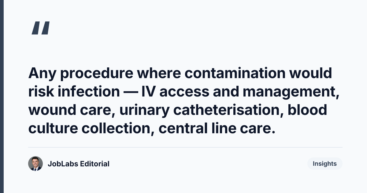 Key takeaway from Aseptic Non-Touch Technique (ANTT) in UK Nursing