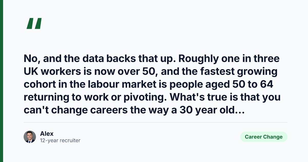 Key takeaway from Career Change at 50: 6 Roles a 12-Year Recruiter Actually Places
