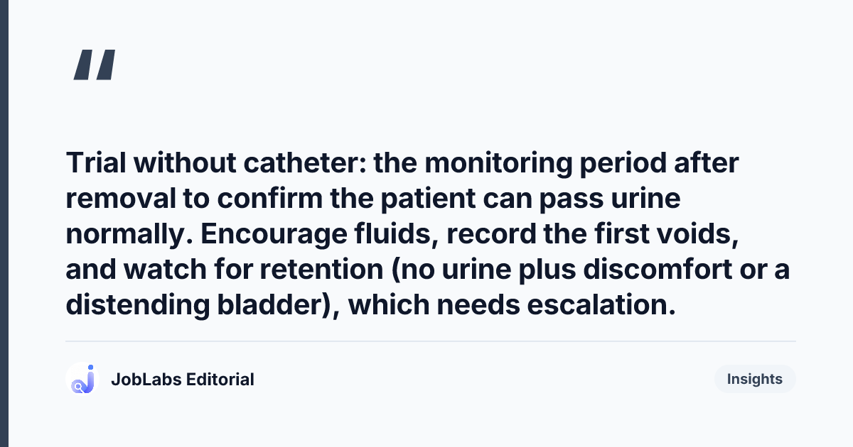 Key takeaway from Catheter Removal: OSCE Station Checklist