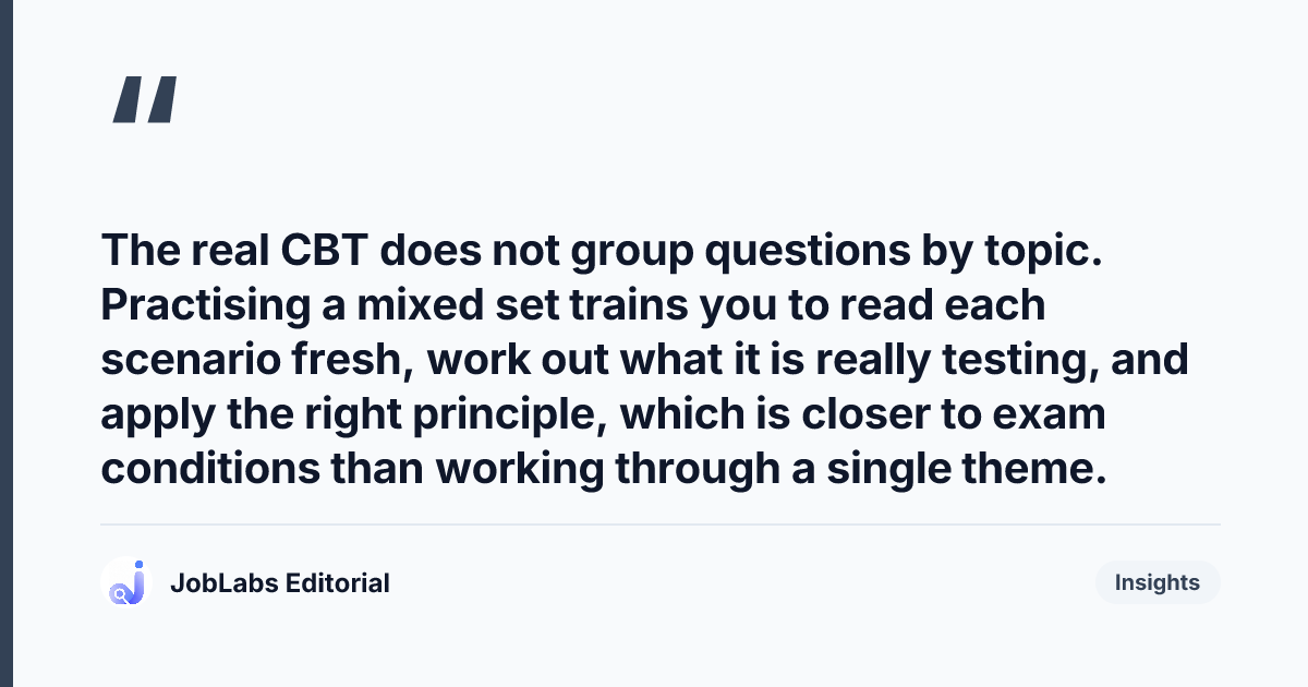 Key takeaway from CBT Mixed Mock: Cross-Platform Practice Set