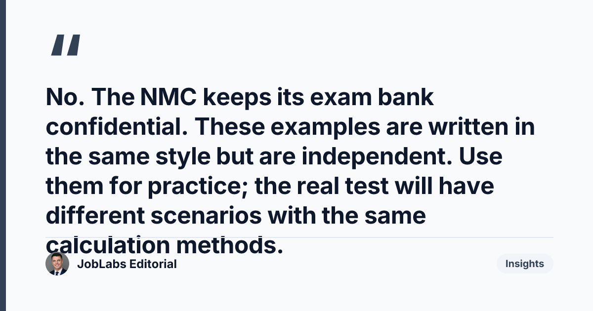 Key takeaway from CBT Numeracy: 10 Worked Examples for the NMC Test