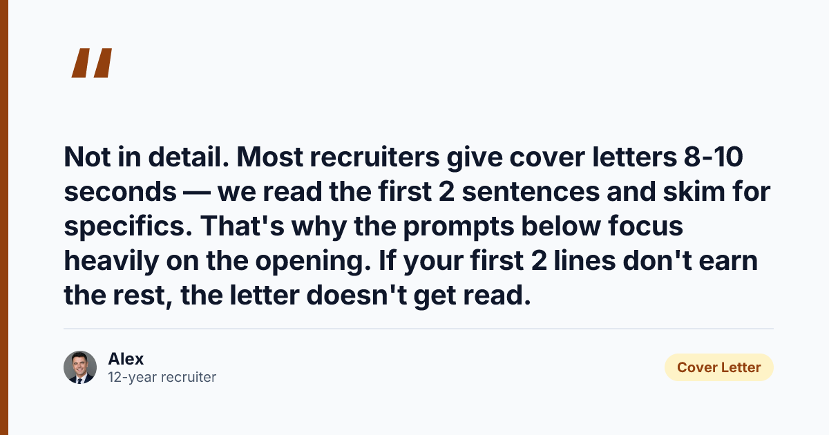 Key takeaway from ChatGPT Cover Letter Prompts That Don't Sound Like ChatGPT