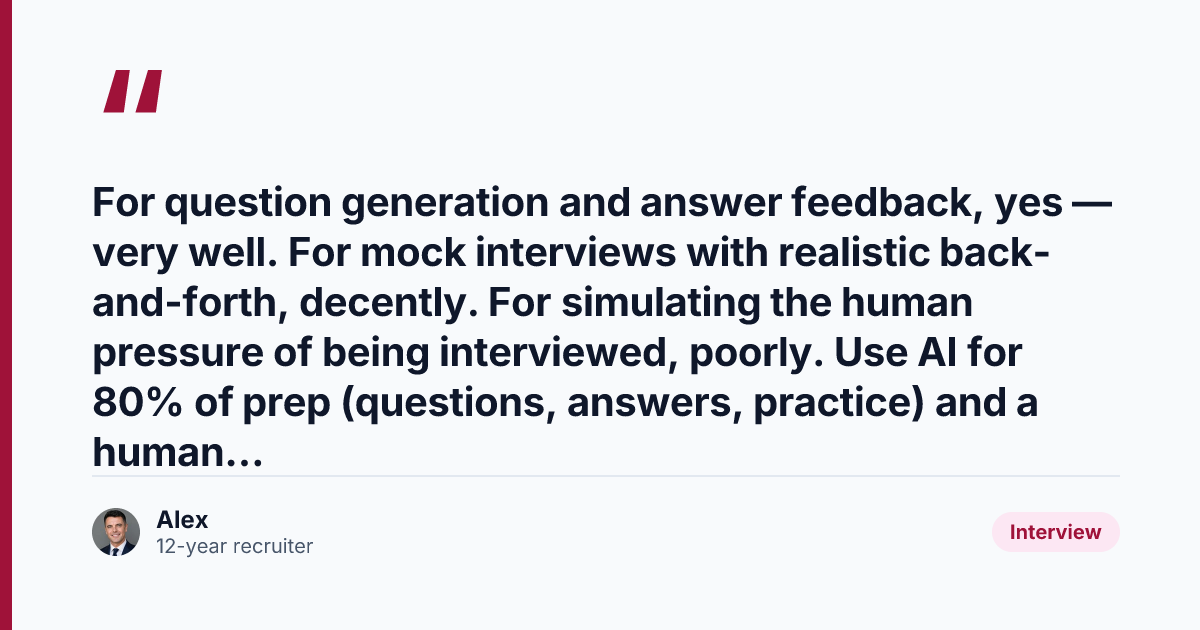 Key takeaway from 10 ChatGPT Interview Prep Prompts (From a 12-Year Recruiter)