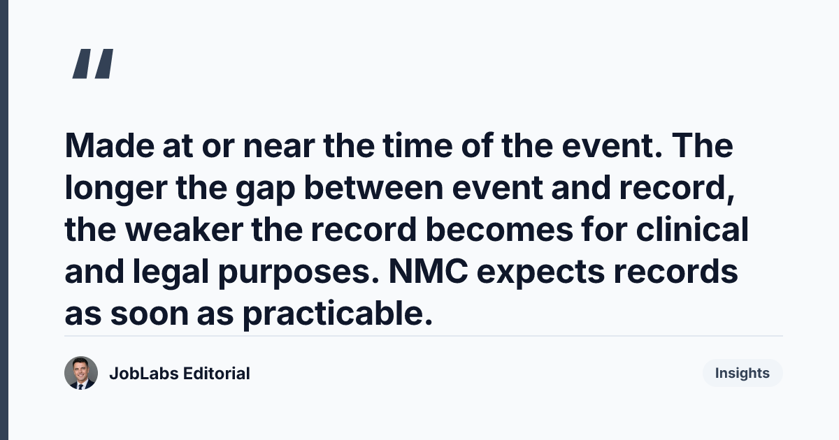 Key takeaway from NMC Code Section 10: Keep Clear and Accurate Records