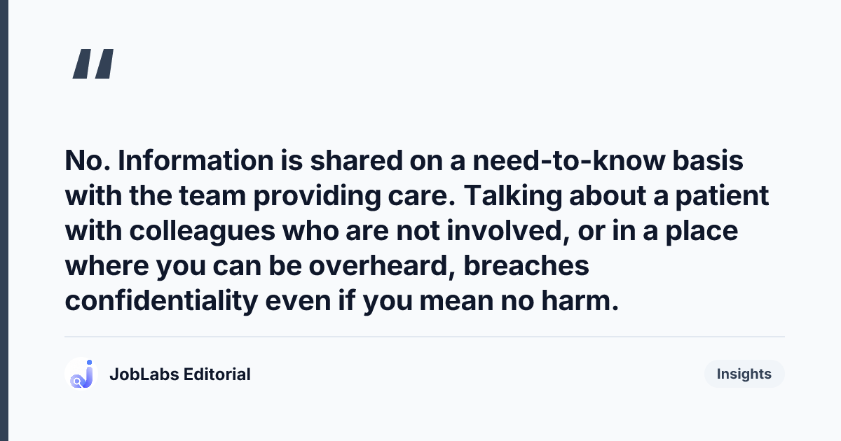 Key takeaway from Confidentiality and Disclosure Questions