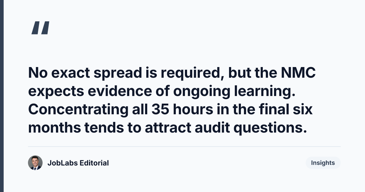 Key takeaway from The NMC 35-Hour CPD Requirement Explained