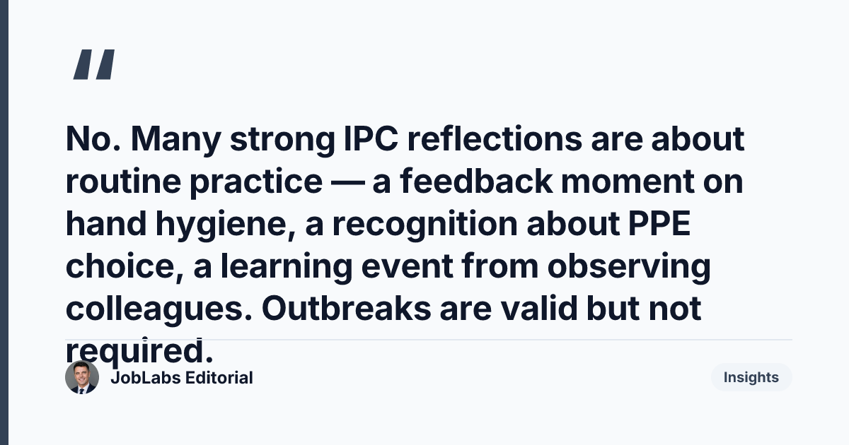 Key takeaway from Example Reflective Account: Infection Control (Code Section 19)