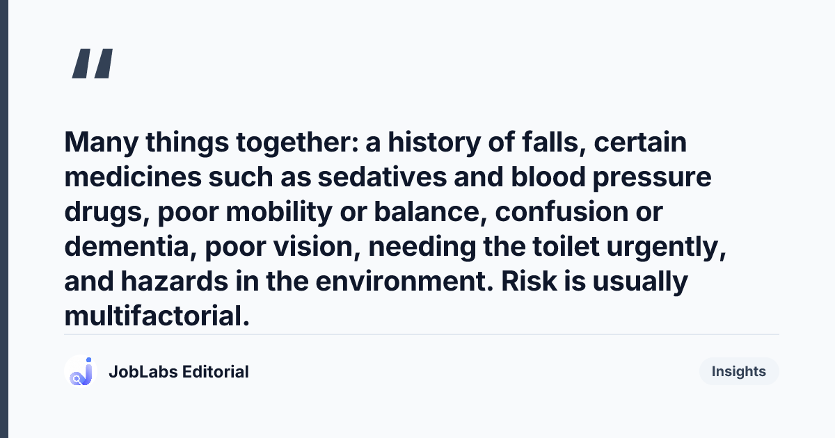 Key takeaway from Falls Risk Assessment Questions