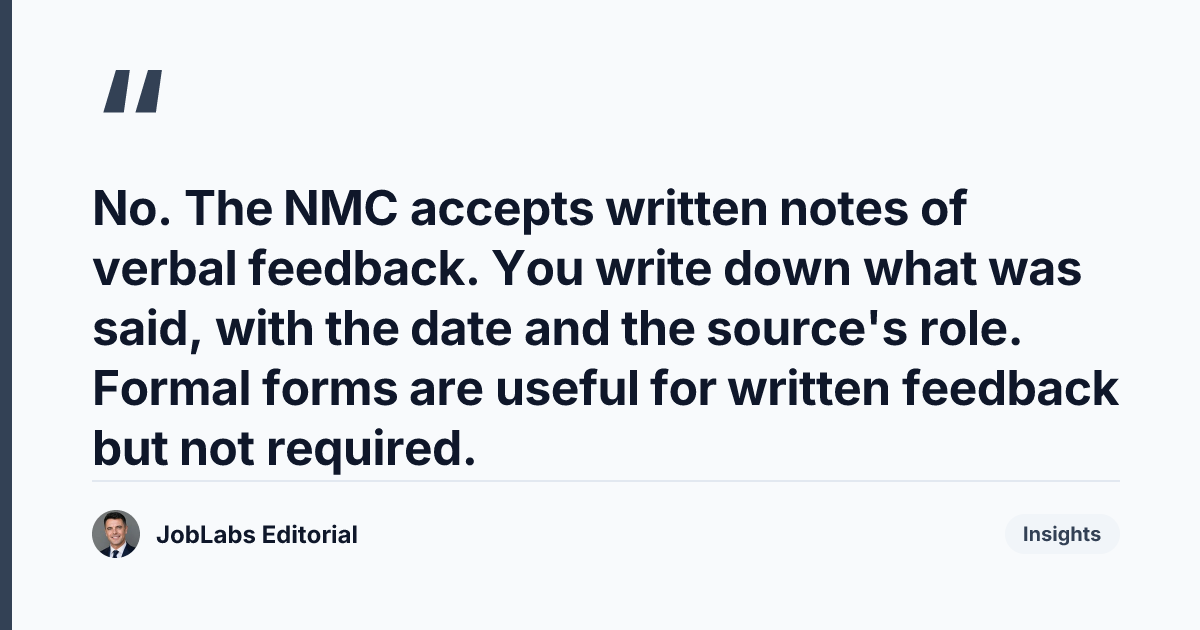 Key takeaway from How to Ask for NMC Revalidation Feedback (With Templates)