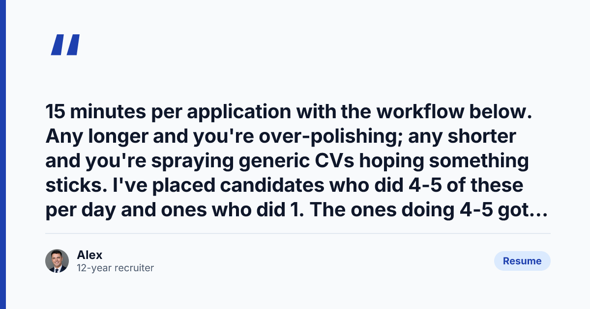 Key takeaway from How to Tailor Your Resume to a Job Description with AI (15 min)