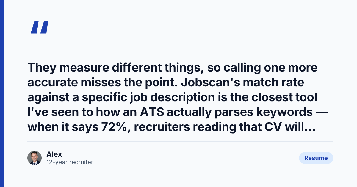 Key takeaway from Jobscan vs Resume Worded: Which CV Scorer Wins?