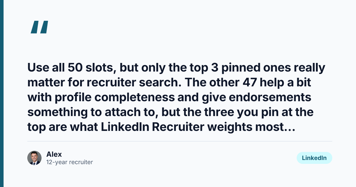 Key takeaway from LinkedIn Skills to Add in 2026 (Recruiter Search Data)