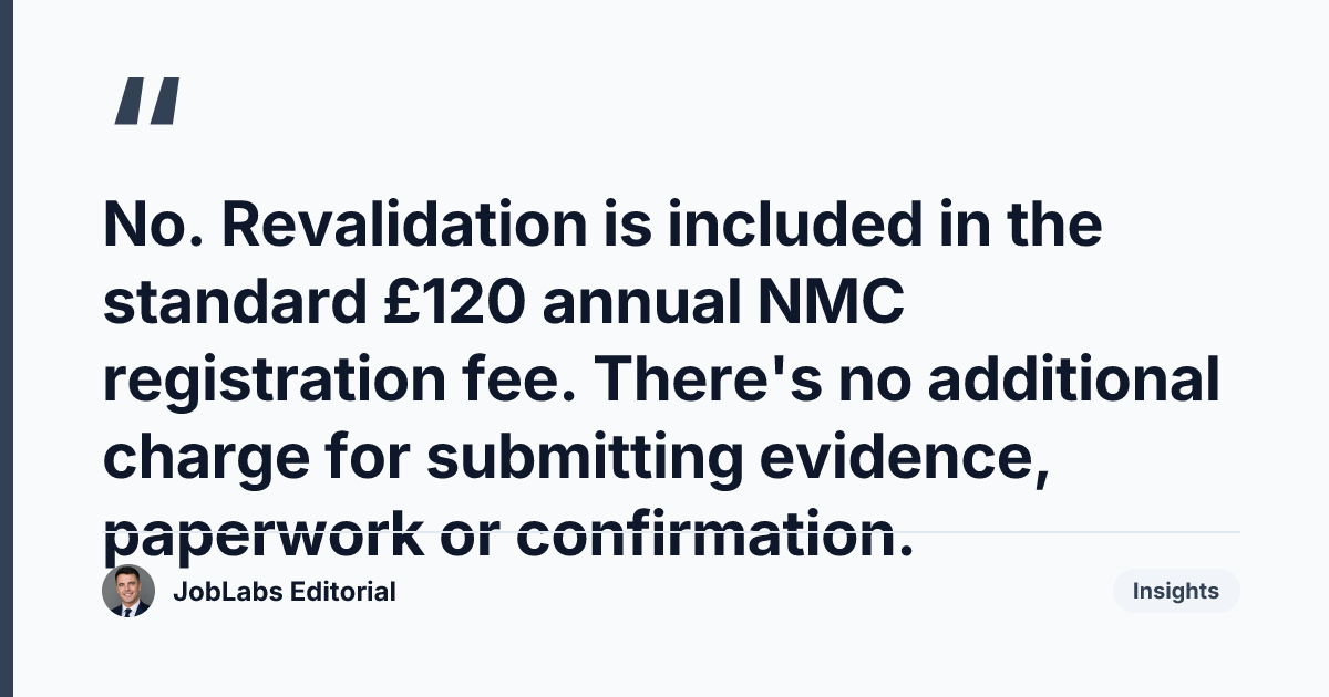 Key takeaway from The Cost of NMC Revalidation (Direct and Indirect, 2026)