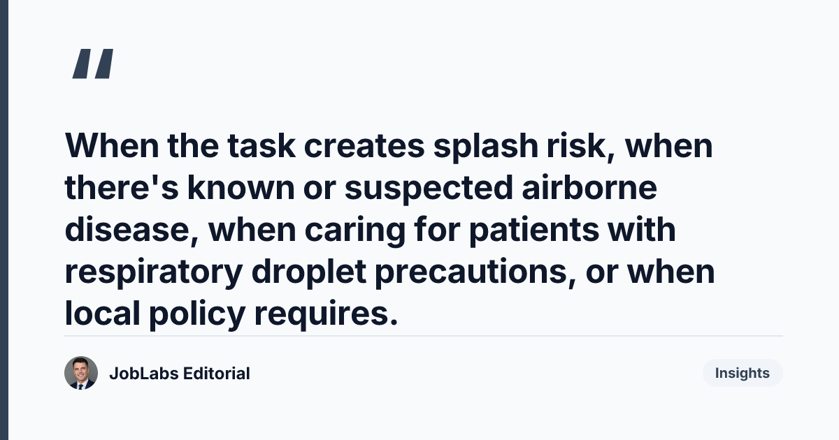 Key takeaway from PPE Selection by Risk in UK Healthcare