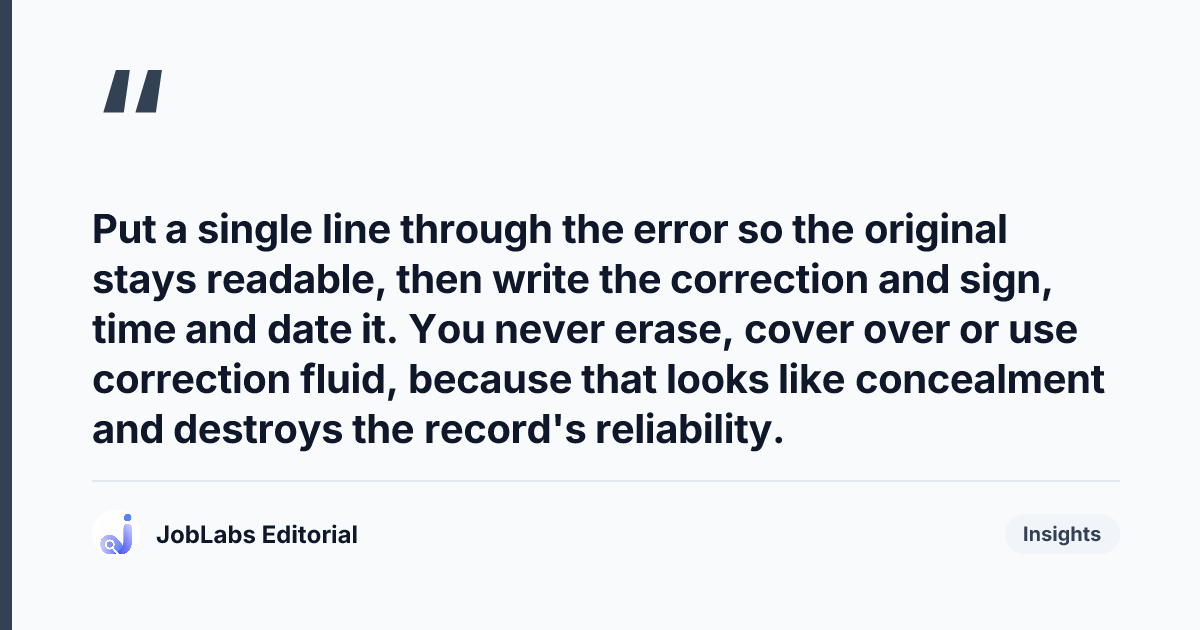 Key takeaway from Record Keeping Scenario Questions